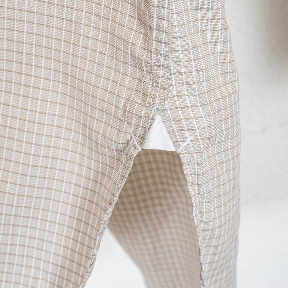 Turnbull & Asser Cotton Tan micro check Dress shirt size 16 1/2 - Picture 7 of 11